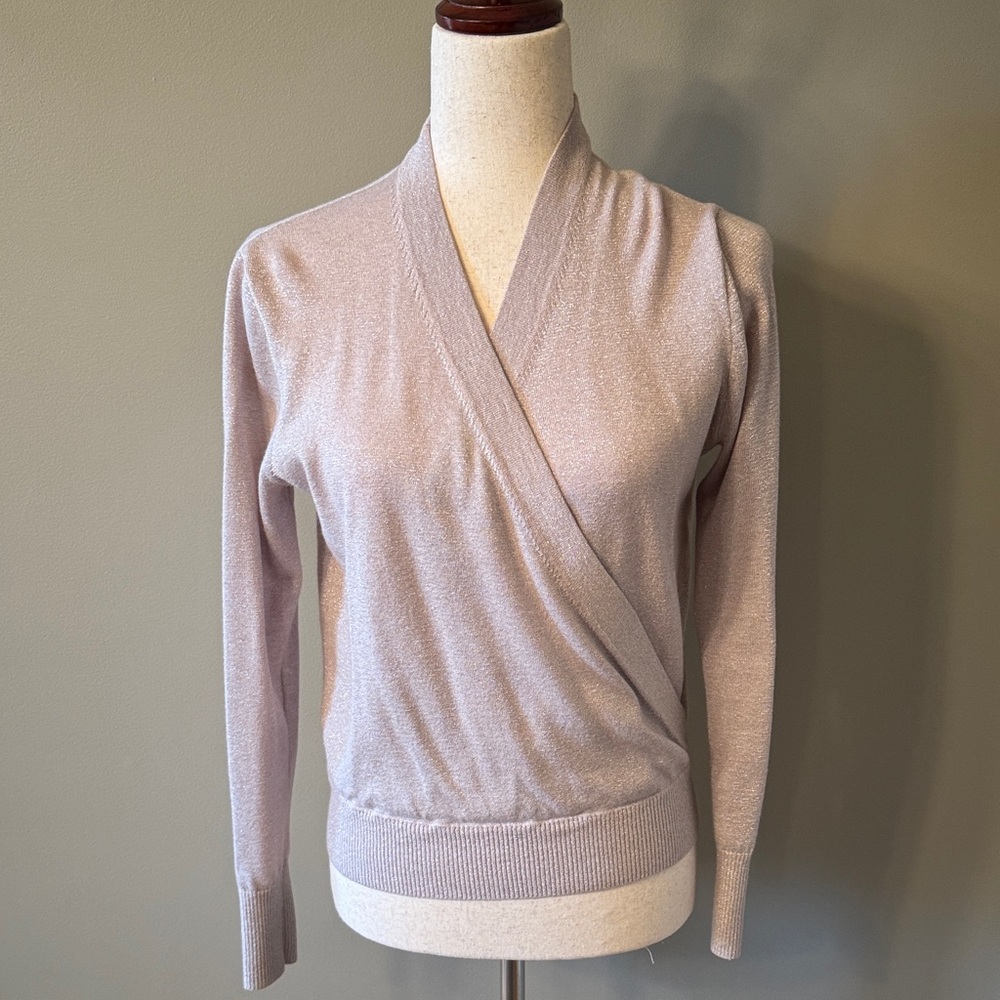 J. Crew Women's V-Neck Wrap Sweater - Light Gray